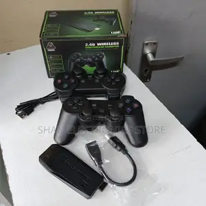 Wireless Controllers –– 10,000 Video Game Retro Box – Plug