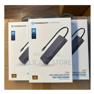 Powerology 13-in-1 Usb-C Hub With 2xhdmi Ports at 