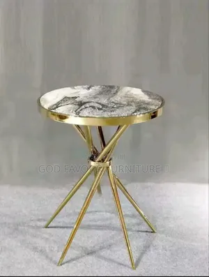 Modern Gold White Balcony Table Ygf4