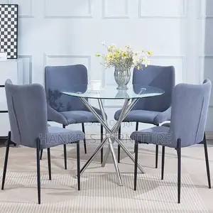 Home Angel Glass Top Dining