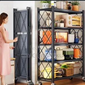 *Big Size Foldable Kitchen Rack With Wheels*