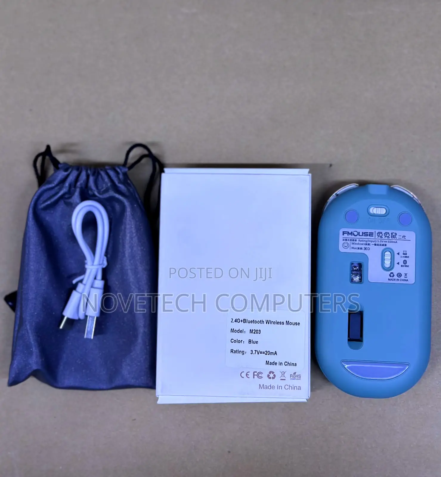 M203 Bluetooth5.1/2.4g Wireless Rechargeable Mouse