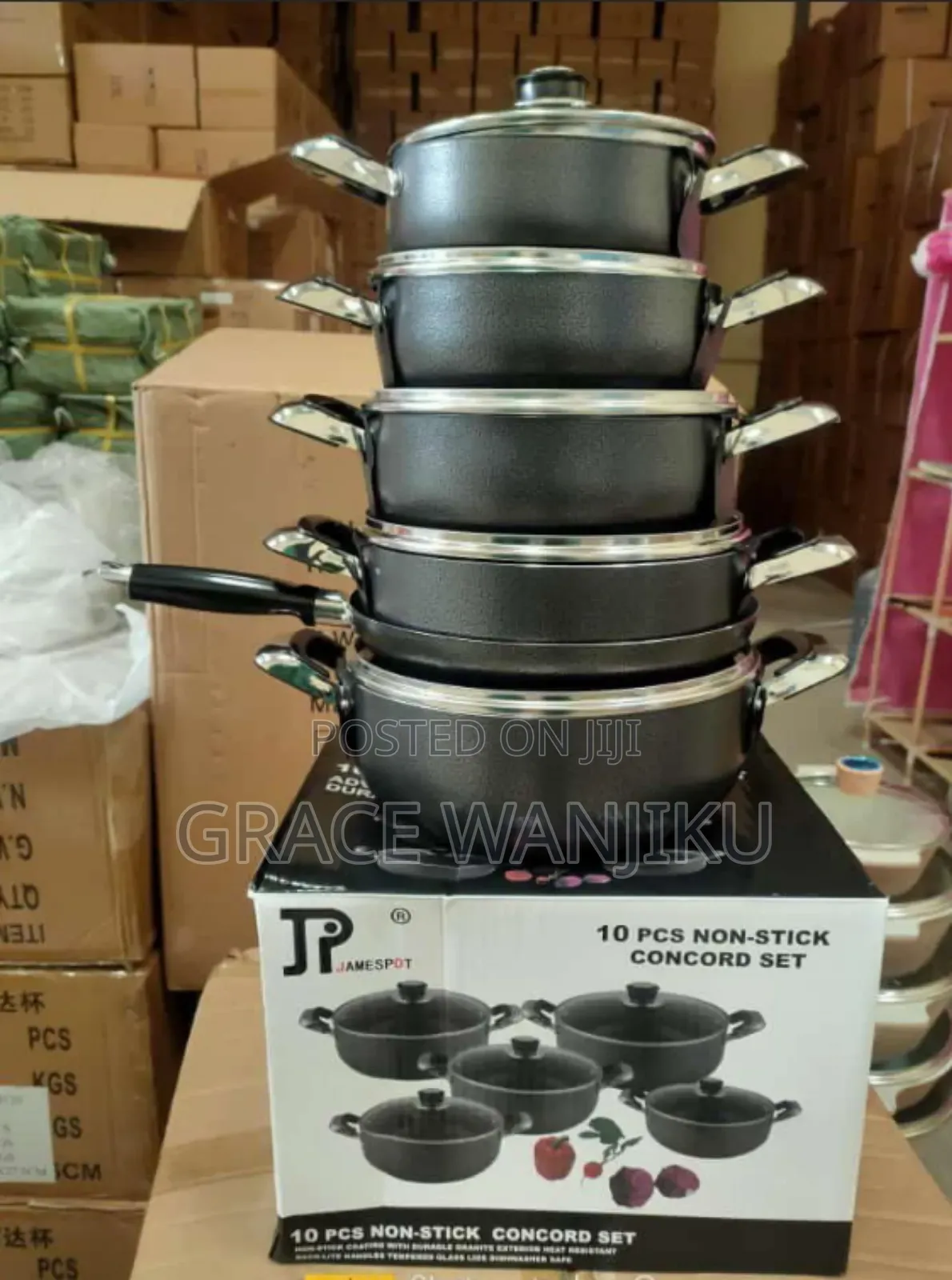 *James Pot Black Cookware Set