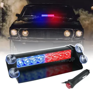 12v Dash Mount Emergency Flashing Strobe Light Red-Blue