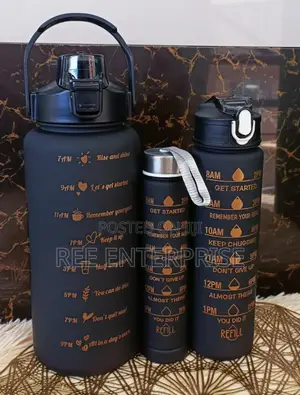 Motivational Water Bottle 3 In1