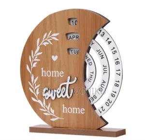 Wooden Creative Perpetual Calendar Home Decoration