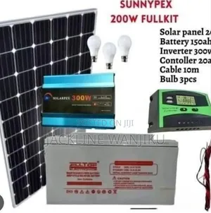 200w Solar Full Kit / 200w Solar Panels and Battery Kit