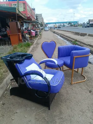 2 Manicure Seats and a Sink, Leather Purple 