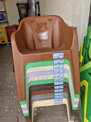 Brown Children Study Kindergarten Chairs.