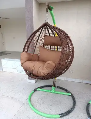 Office Chair: Hanging Brown Hammock Garden Swing Chair