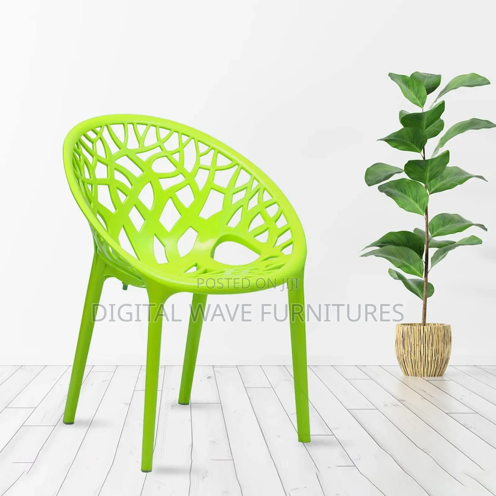 Unique Green Plastic Dining Chair Gf8