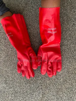 Red Pvc Coated Work Gloves