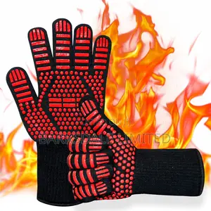 Heat Resistant Gloves Oven Gloves Rubber Mitts Grill BBQ