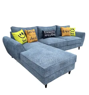 Modern Dark Grey L Sofa