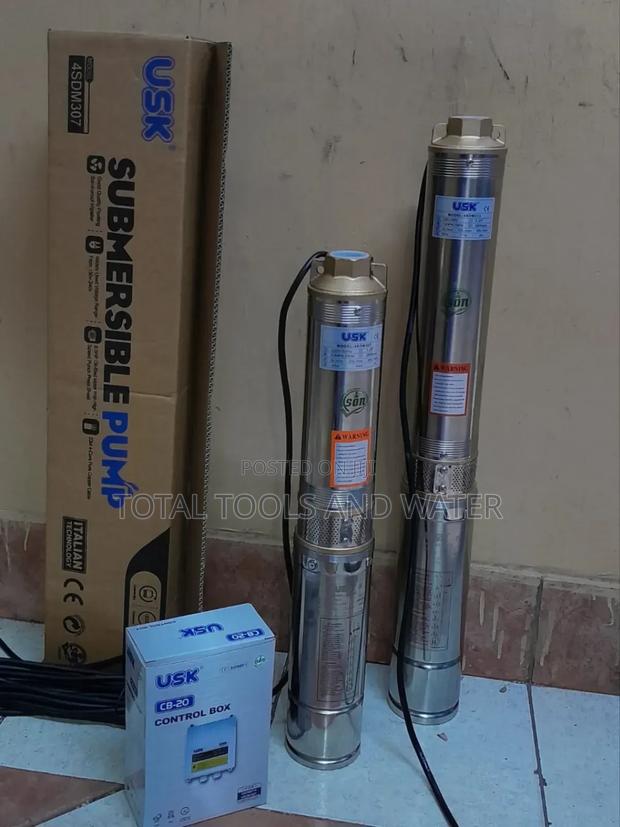 Usk Latest Submersible Water Pump 0.5hp 23m Cable 49m Head