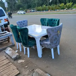 Green and Gold Mix 6 Seater Dining Tables
