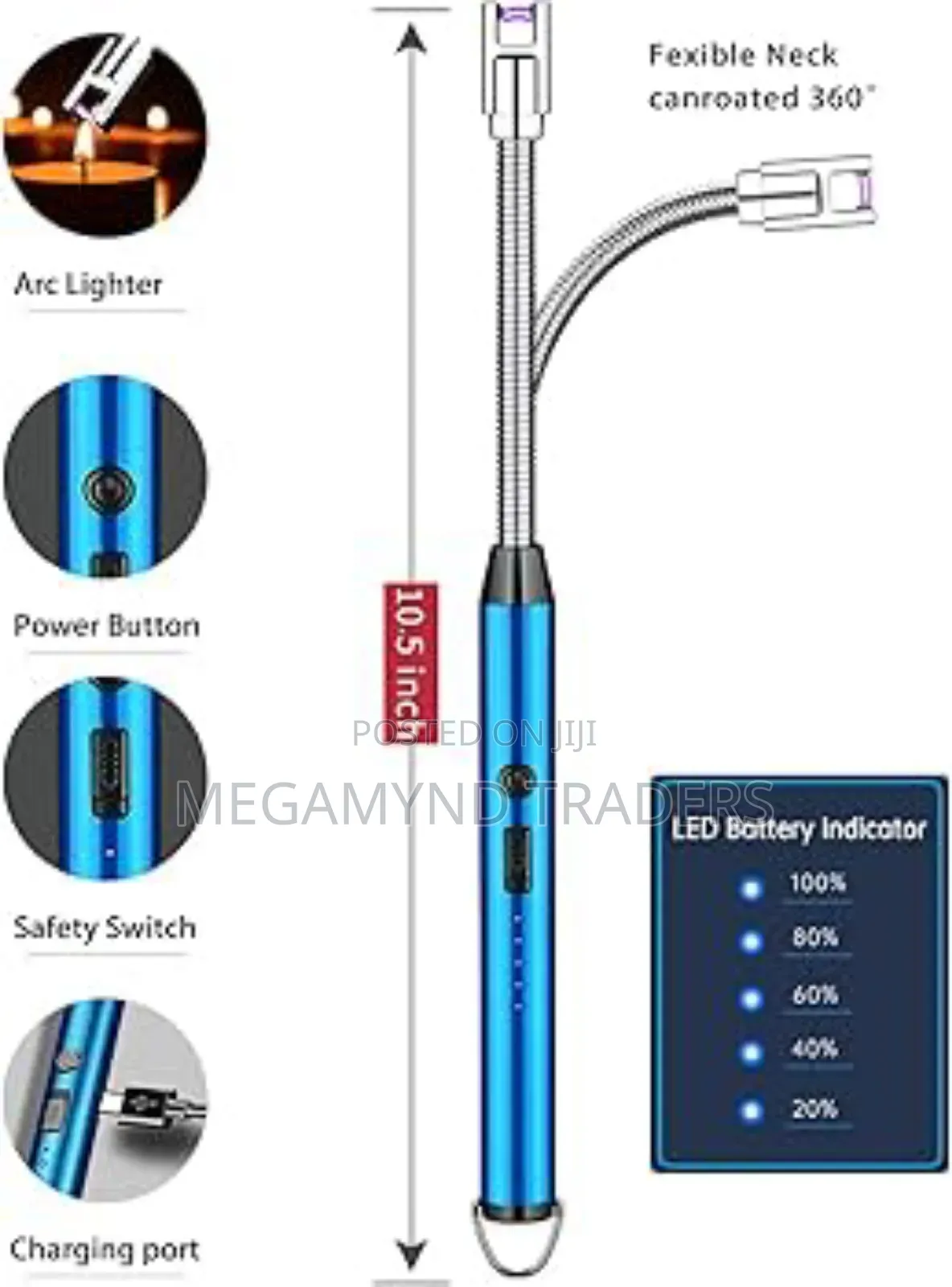 Rechargeable Electric Lighter/Usb Arc BBQ Lighter Wind Proof