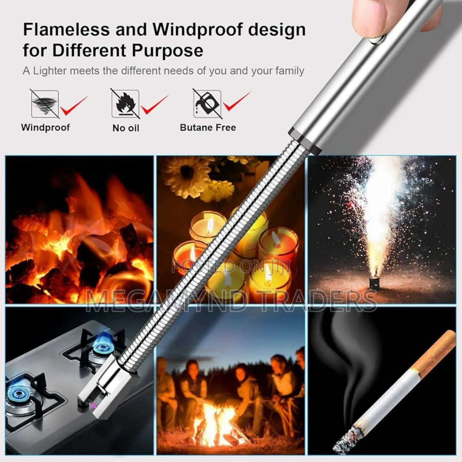 Rechargeable Electric Lighter/Usb Arc BBQ Lighter Wind Proof