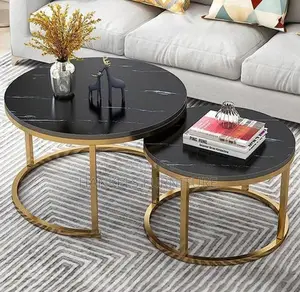 Marble Nesting Coffee Table (Glass Effect)