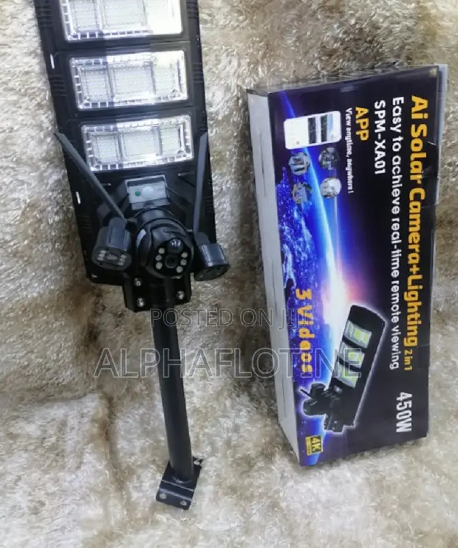 Outdoor Triple Screen Camera Solar Street Lights Camera