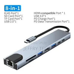Usb C Hub Type C to Hdmi Rj45 Pd Tf Sd Aux Usb Hub 3 0 Split