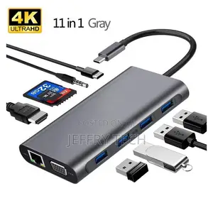 Usb 3.1 Type-C Hub to Hdmi Adapter Rj45 Thunderbolt 3 Usb
