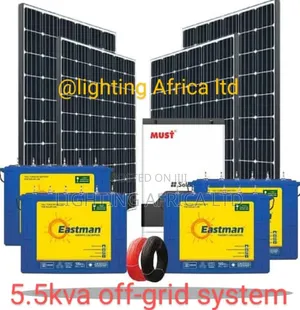 5.5kva Must Inverter - (4)200ah Gel Batteries (6)550w Solar