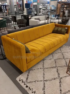 Modern Sofa With Channel Tufting - 3 Seater