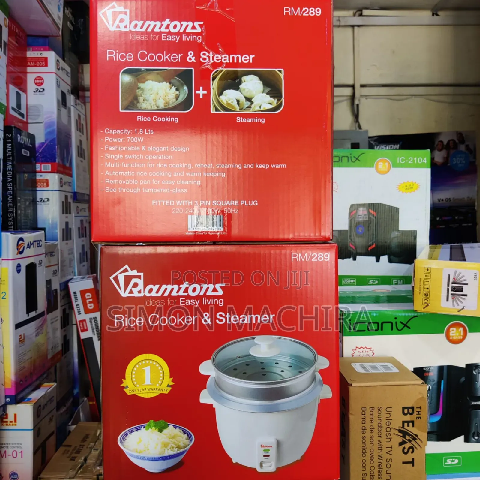 Ramtons Rice Cooker Steamer Rm289