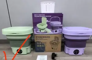 Electric Foldable Washing Machine. 7.5kg Green & Purple C
