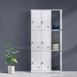 Storage Locker:Nine Door Metallic Secure Storage Locker