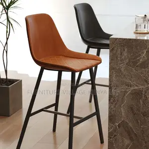 Office Stool: Modern Tan Pub Stool With Bucket Seat