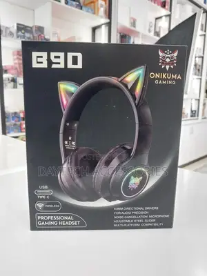 Onikuma B90 RGB Cat Ear Bluetooth 5.0 Wireles Gaming Headset