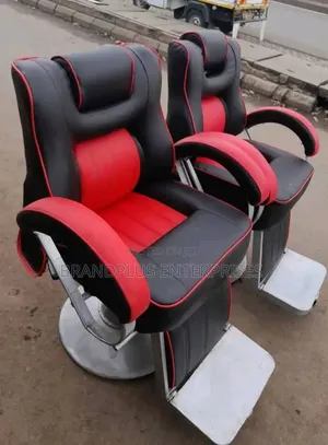 Black Red Executive Local Barber Seat