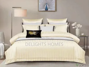 Luxury Cotton Stripped Duvet Cover Set_sk