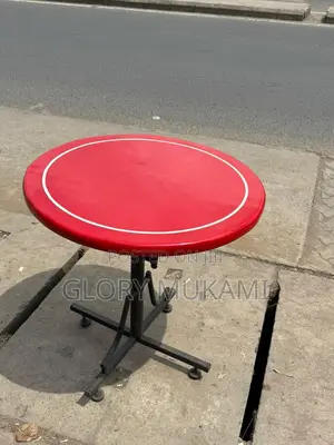 Restaurant And Bar Red Marble Round Table