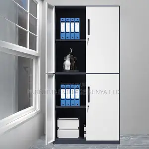 Cabinets: Contemporary Style 4-Swing Door Storage Cabinet