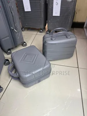 Grey Carry on Rubber Beauty Case Bags