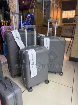 3 in 1 Dark Grey Suitcase Sets Rubber (72cm,66cm,56cm Height