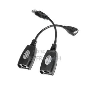 1 Pair Usb 2.0 to Rj45 Lan Ethernet Cable Extension Adapter