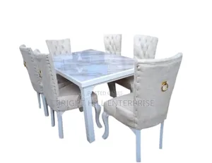 White Dining Table 6 Seater