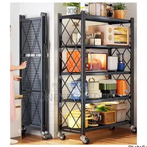 Foldable Kitchen Rack With Wheel