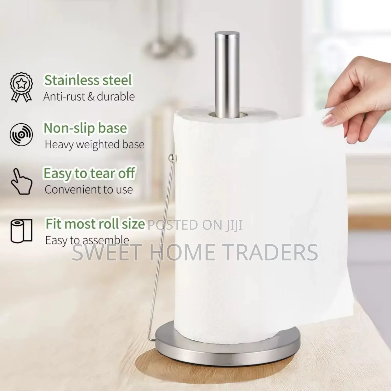 Kitchen Towel Holder With a Stable Round Base