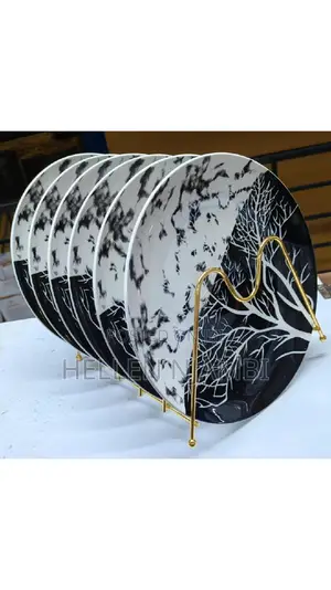 6pcs Set Tree Design Dinner Plates