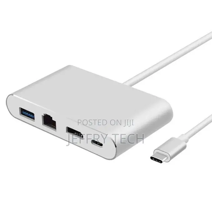 In 1 Usb Type-C to Hdmi + Rj45 Gigabit Ethernet Network +