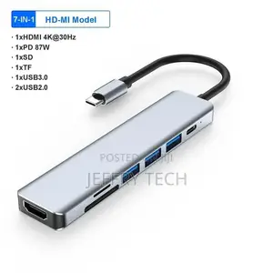7-in-1 Usb C Docking Station Hdmi-Compatible Adapter Usb
