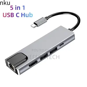 Nku Usb C Dock Type-C to Hdmi-Compatible Usb 3.0 Rj45 Eth