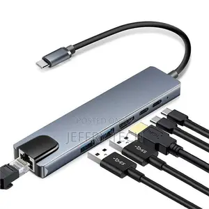 8 in 1 Type C Usb C Hub 3 0 Docking Station With 10/100 MBP