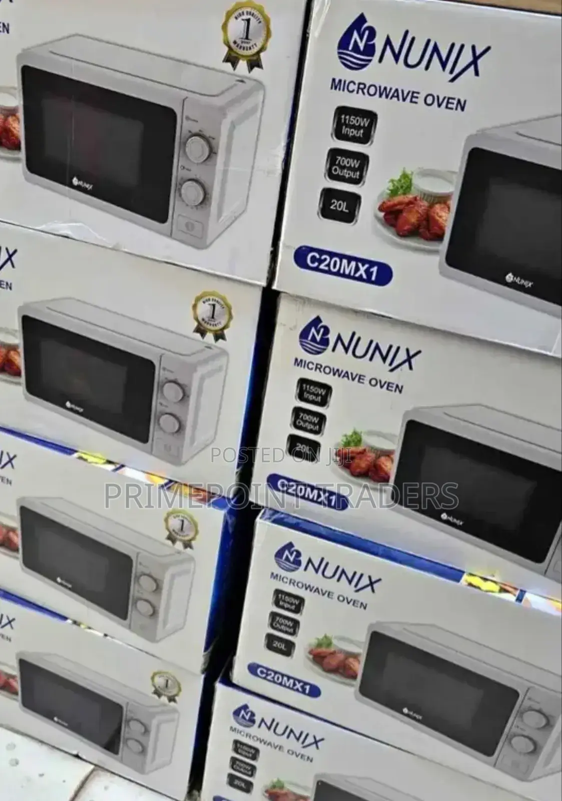 Microwave Oven 20l, Nunix, Manual Settings- New