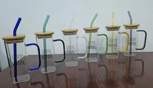 400ml Smoothie Glass With Straw